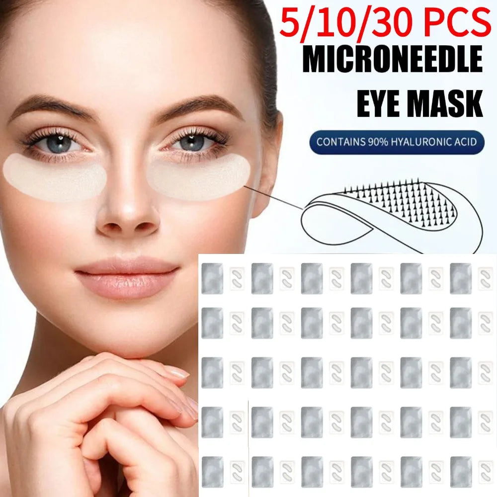 5/10/30PC Microneedle Eye Patches Mask Korean Skin Care Hyaluronic Acid for Anti Wrinkle Aging Dark Circle EyesMask Moisturizing Main image