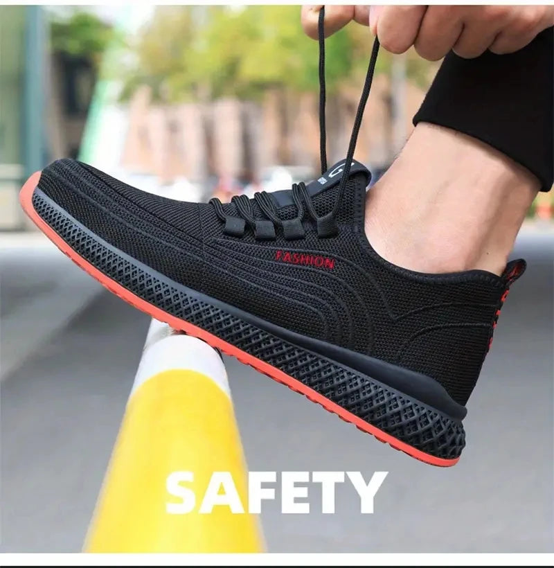 Puncture Proof Breathable Work Safety Boots Anti-stab Safety Shoes Men Steel Toe Shoes Man Construction Work Shoes Protective Sh