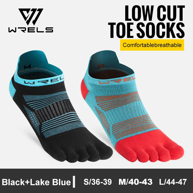 WRELS Toe Socks Running Socks for Men Women Athletic Breathable Five Finger Socks High Performance Athletic  Five Toe Socks