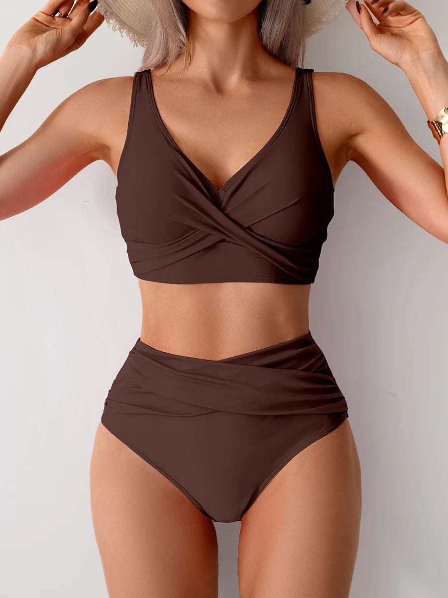 Summer Sexy Bikinis Push Up Swimsuits Women Swimwear For Female Beach Swim Wear Bathing Suits High Waist Bikini Set Pool Bather
