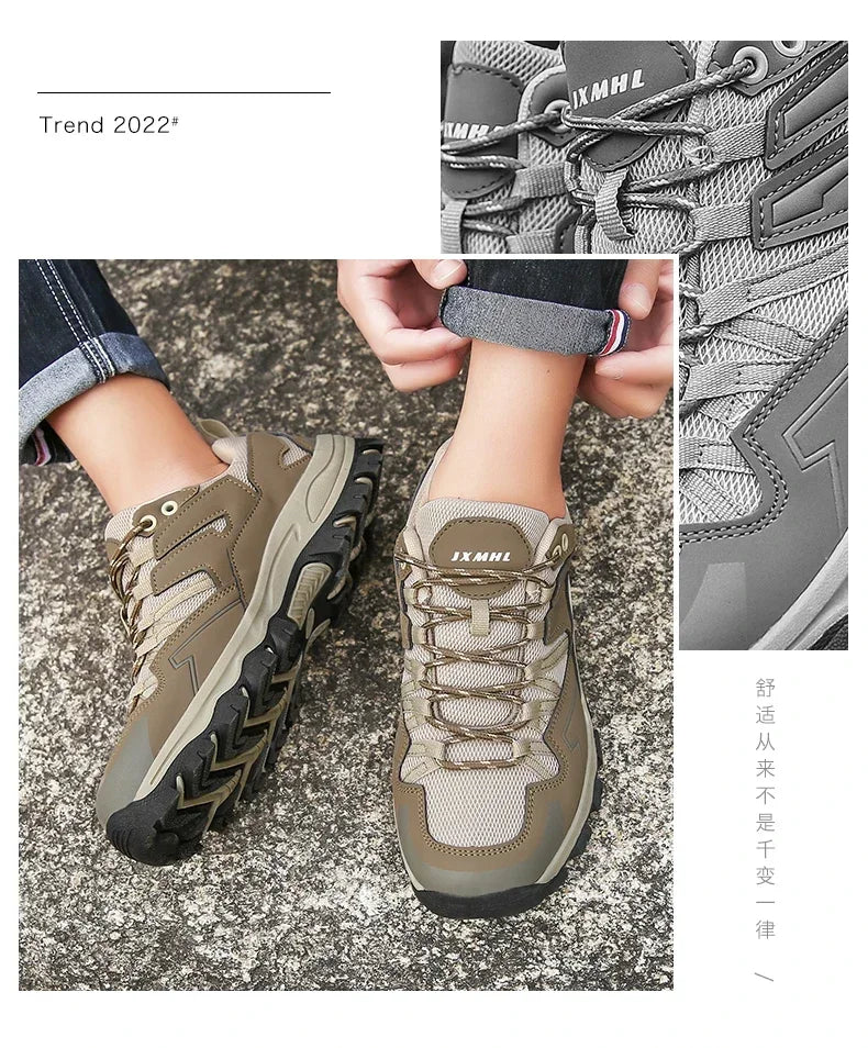 2025 Hiking Shoes Men Women Mesh Sneakers Breathable Fashion Mountain Shoes Boy Spring Autumn Summer Work Shoes Outdoor Trekking