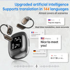 UYUXIO Real Time Translation Wireless Earbuds with 144 Language OWS LCD Touch Screen Earphone AI Language Headphone for Business