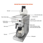 Commerical Coffee Tea Brewer Maker American Coffee Machine Hot Plate Full-Automatic With Coffee Pot Coffer Maker