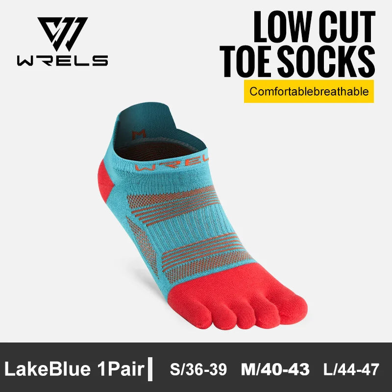 WRELS Toe Socks Running Socks for Men Women Athletic Breathable Five Finger Socks High Performance Athletic  Five Toe Socks