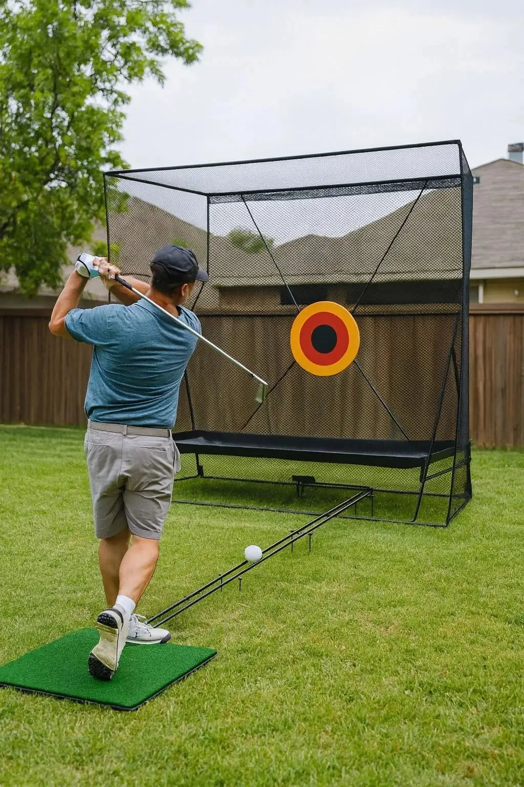 Golf Practice Net with Ball Return and Ball Blanket, Large Golf Training Net for Chipping and Swing with Target, with Carry Bag Main image