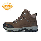 RAN Cow Leather Hiking Boots Men For men Outdoor Sport Walking Sneakers trekking Snow Shoes women Climbing Mountain Hunting boot