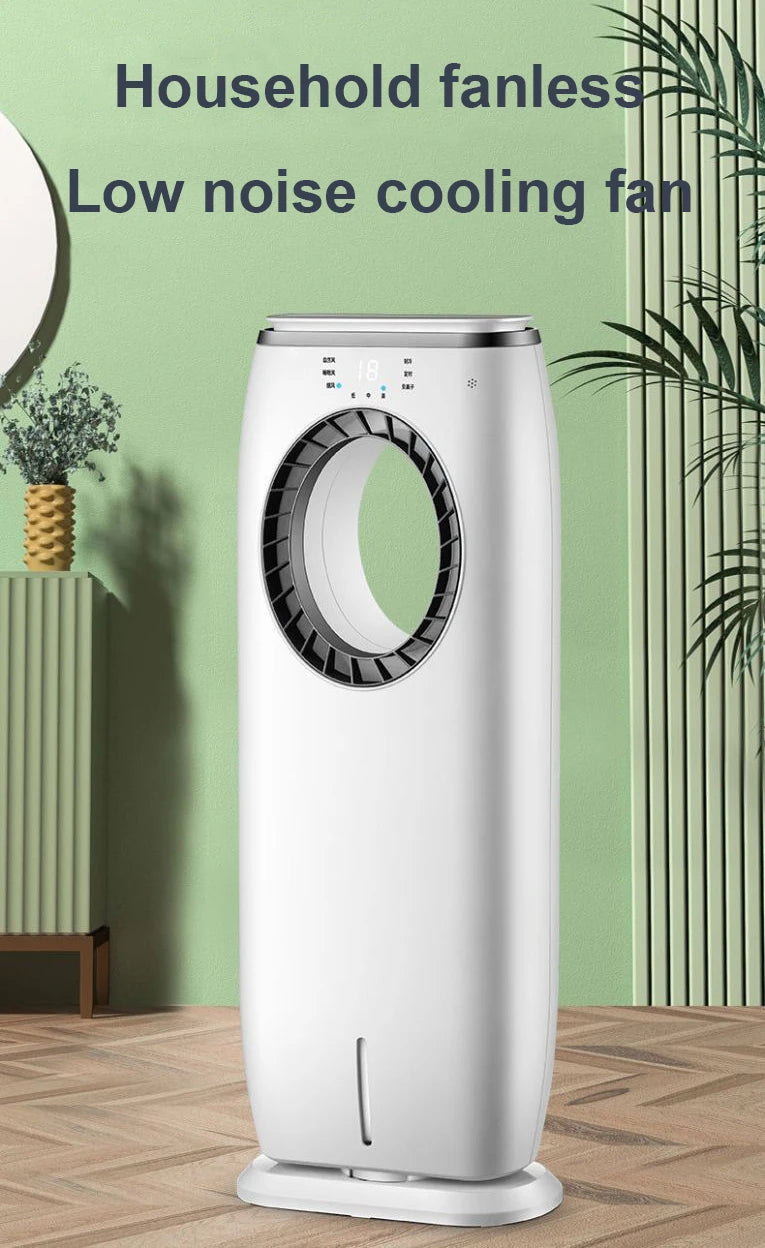 Water-Cooled Air Conditioning Fan Chiller Leafless Electric Refrigeration Cooling Remote Timer Humidifier Conditioner Cooler  EU