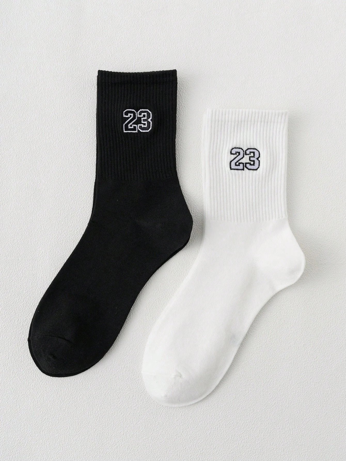 Men's Crew Socks, Classic, Number 23 Design, Comfortable, Breathable, Moisture-Wicking