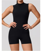 Hearuisavy Summer Sports Overalls Women Gym High Stretch Sleeveless Yoga Bodysuit Running Push Up Butt-Lifting Fitness Jumpsuit