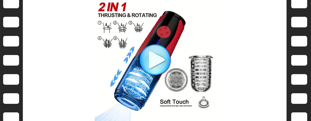 Telescopic Rotation Male Masturbator Cup Vagina 7 Thrusting Masturbation Cup Sex Toys for Men Automatic Piston Mastubator