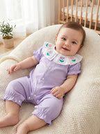 MILANCEL Summer Baby Rompers 0-24M Soft Comfortable Toddler Jumpsuit Embroidered Flowers Infant Girls Clothes