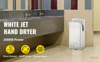 SucceBuy Hand Dryer Machinery Automatic High-speed Jet Double-sided Secure Robust Material Blade for Washroom Multicolor
