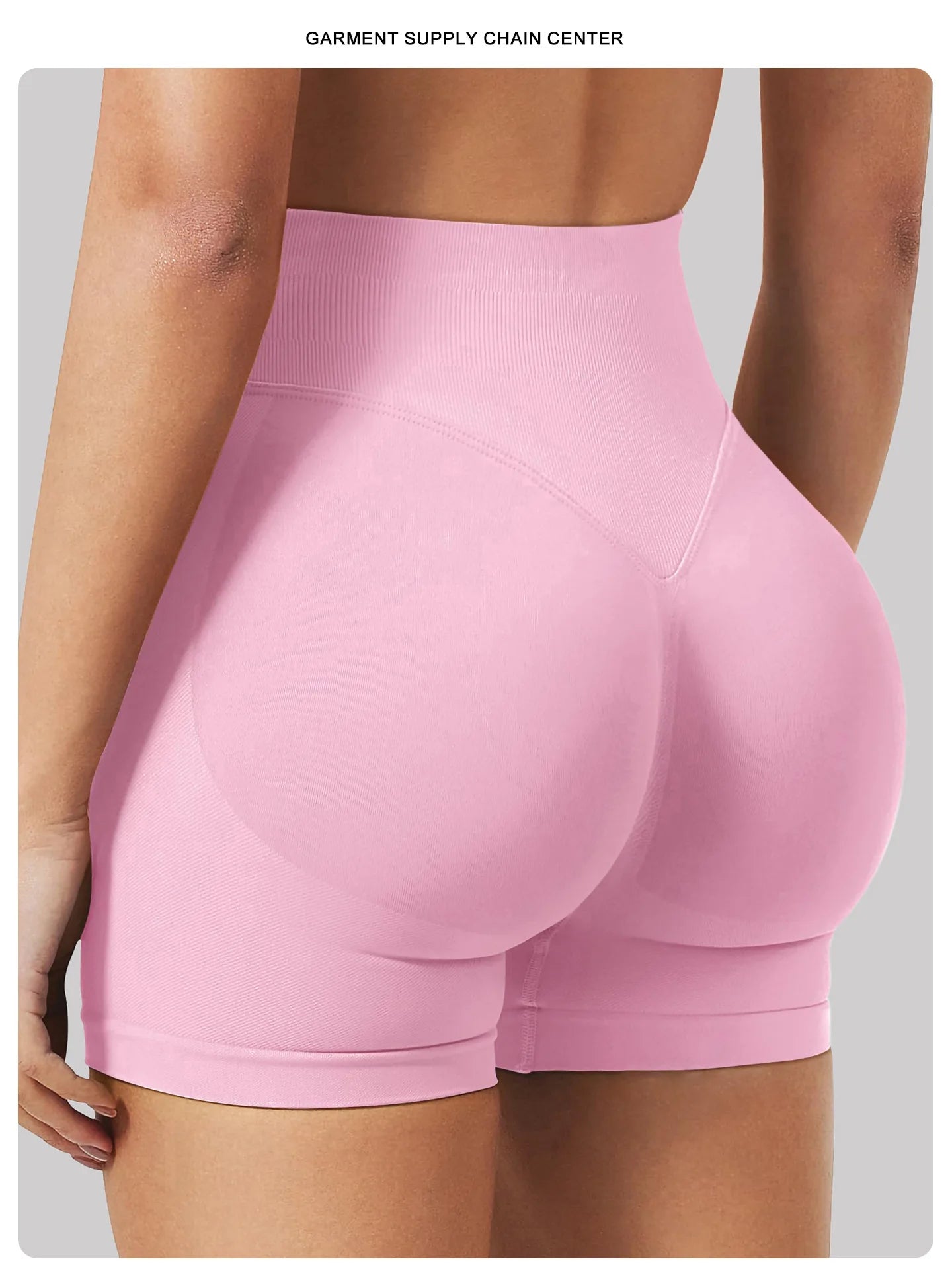 4.5''Shorts Seamless Low Ribbed Waistband Gym Shorts Scrunch Bum Yoga Shorts Booty High Stretch Running Bike Shorts