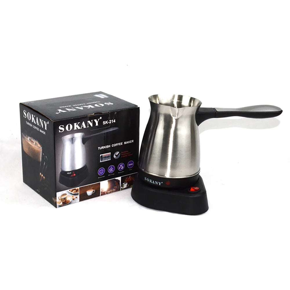 500ML Turkish Electric Kettle Portable Stainless Steel Teapot Water Boiler 220V Home Tea Pot Coffee Maker Machine 5 Cup 주전자 전기포트