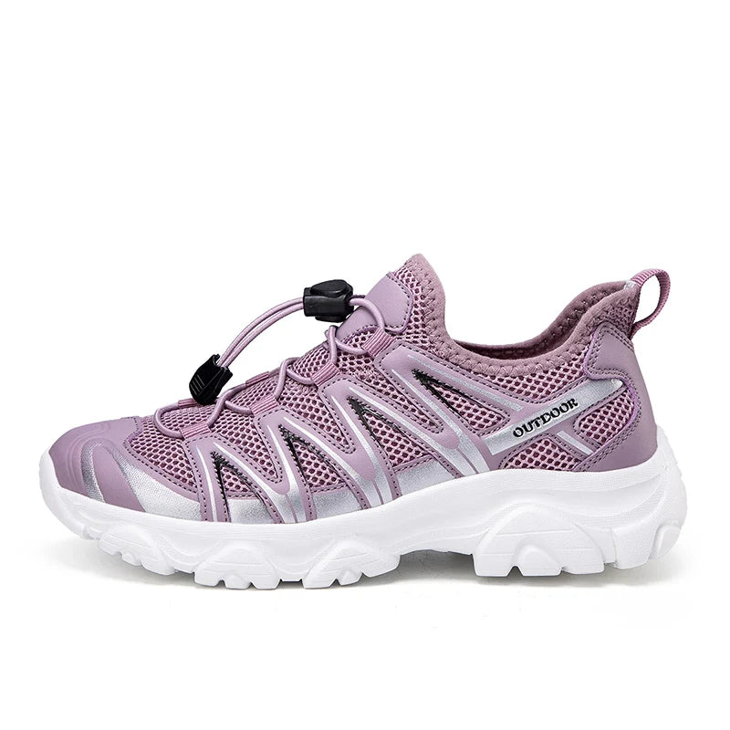Women Summer Hiking Shoes Breathable Lightweight Outdoor Trekking Sneakers for Mountain Climbing