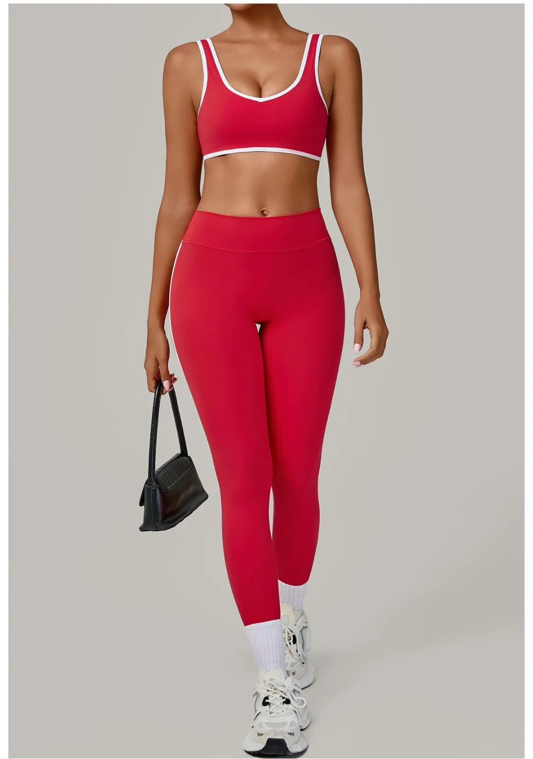 2PCS Women's Yoga Set High Waist Peach Hip Removable Padding Sports Bra Pants Fitness Suit Running Workout Gym Leggings Yoga Set