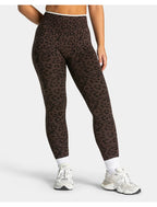 Teveo Tight-fitting Leopard-print Seamless Yoga Pants with Nude-skin High Elasticity Suitable for Fitness Running Pants