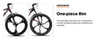 HILAND Mountain Bike, 3 Spokes, 18 Speeds Drivetrain, Aluminum Frame 26 Inch Wheels, Disc-Brake Bike for Men Women Men's MTB