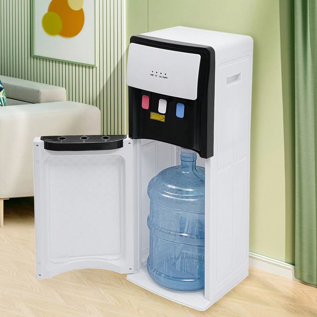 Electric Hot and Cold Water Cooler Dispenser, Versatile Standing Bottom Loading Water Dispenser for Home Office, 110V US/220V EU