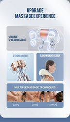 Foreverlily 26W Brushless Motor Neck And Shoulder Massager Wireless Shoulder And Back Kneading Massage Shawl Neck masajeador