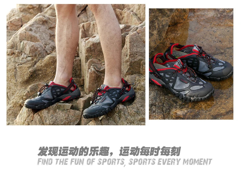 Summer Wading Hiking Shoes for Men Outdoor Aqua Beach Barefoot Sneakers Women Breathable Quick Drying Sports Trekking Shoes Men