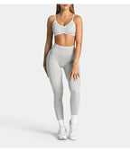 Teveo Tight-fitting Leopard-print Seamless Yoga Pants with Nude-skin High Elasticity Suitable for Fitness Running Pants