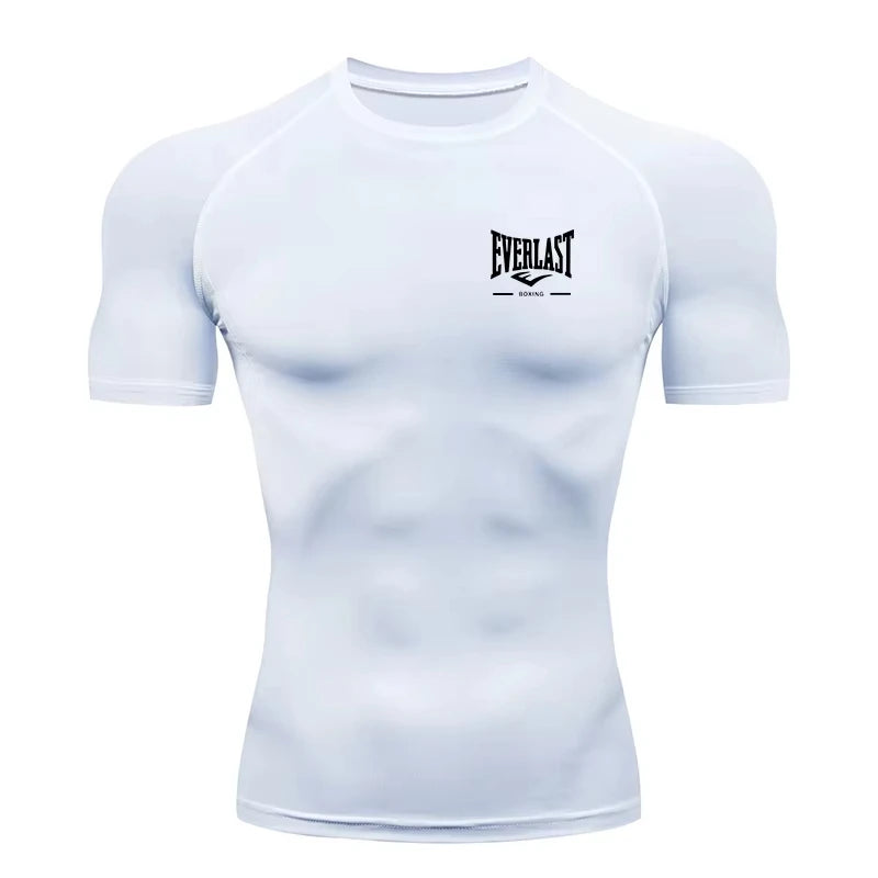 New Men's Compression Running T-Shirt Short Sleeve Gym Fitness Workout Sportswear ZY00139