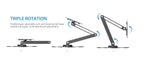 UPERFECT Metal Magnetic Bracket VESA 2 IN 1 Stand Max Support 19" Portable Monitor with Adjustment Holder For 7"-19" Dispalys