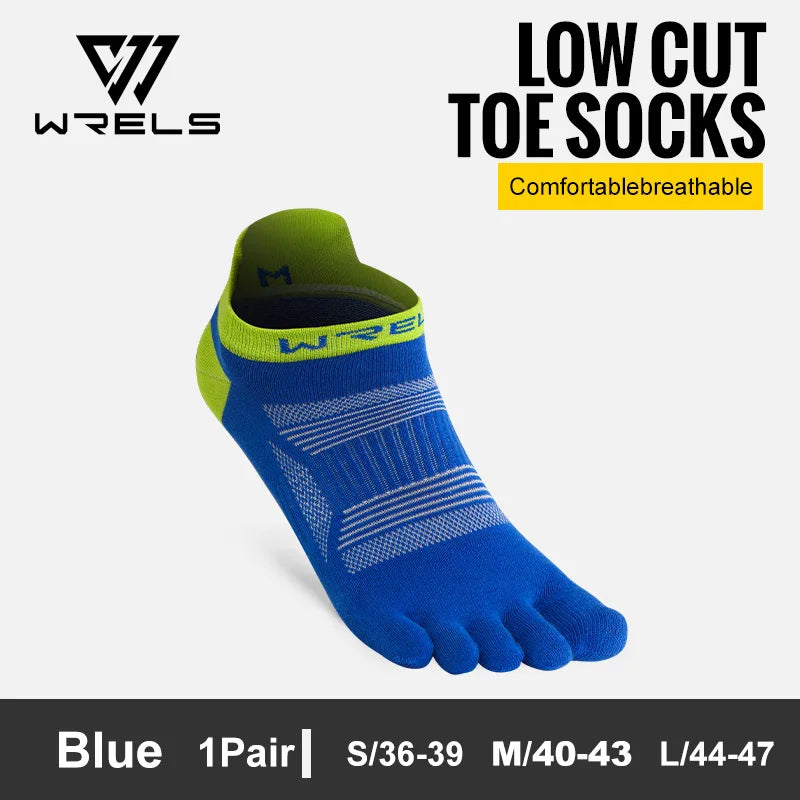 WRELS Toe Socks Running Socks for Men Women Athletic Breathable Five Finger Socks High Performance Athletic  Five Toe Socks