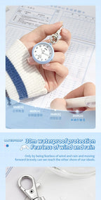 ZGO Sanrio Cinnamoroll Lady Pocket Watch, Simple Design Sense Pendant Watch, Waterproof, Quartz Watch, Gift 733
