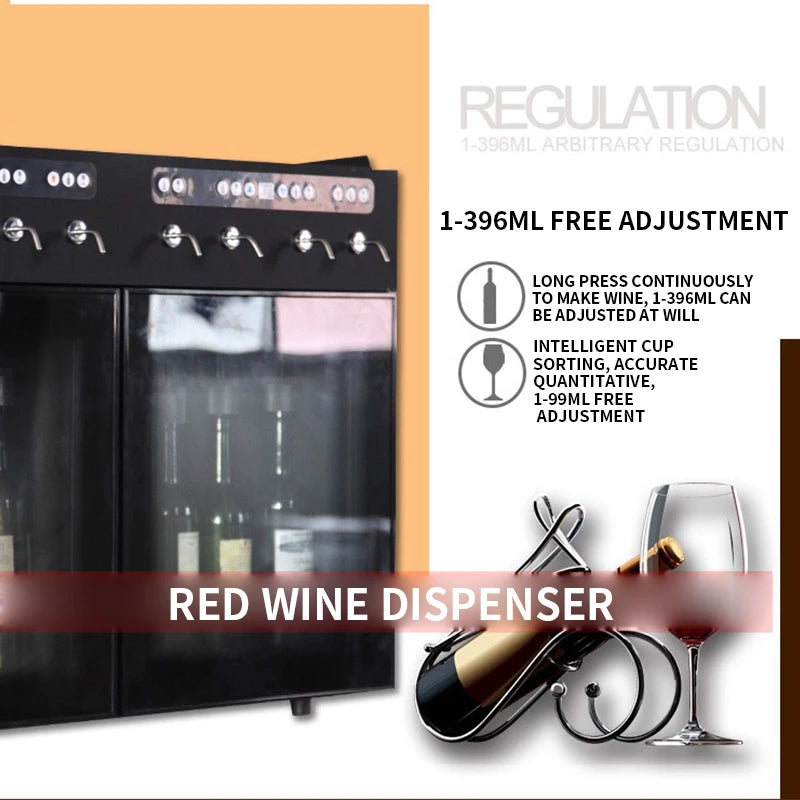 Commercial Nitrogen Preservation Wine Grater Dispenser Automatic Preservation Wine Refrigerator Red Wine Dispenser
