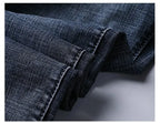 Wthinlee New Business Men's Jeans Casual Straight Stretch Fashion Classic Blue Black Work Denim Pant Trousers Male  Clothing
