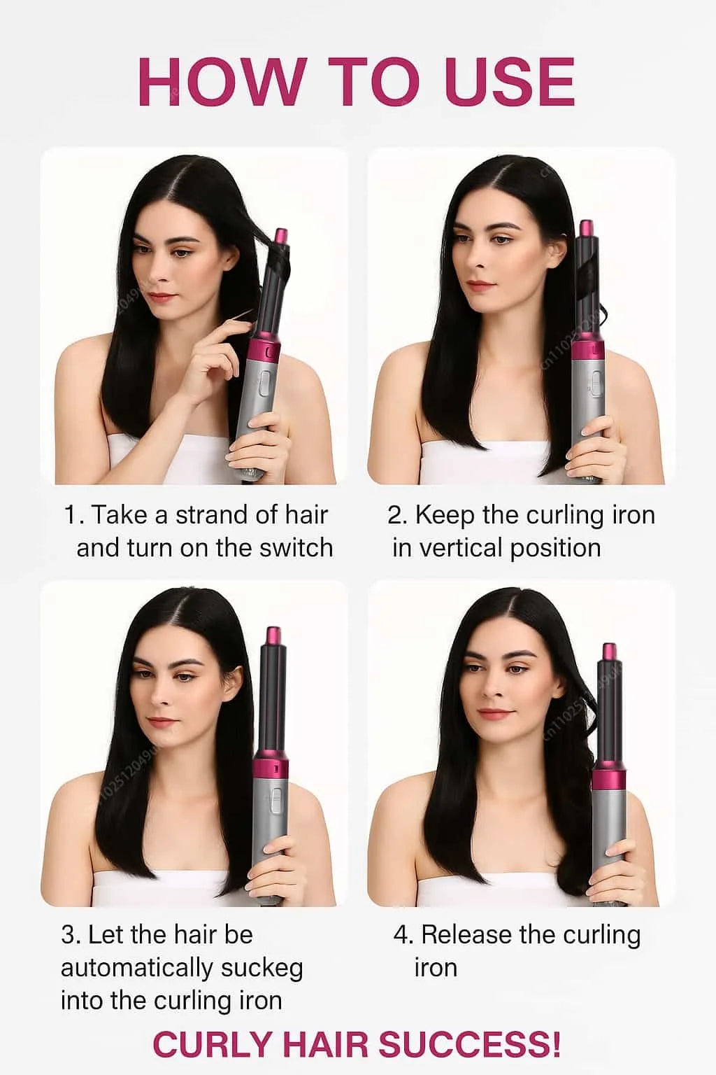 5 In 1 Hair Dryer And Hot Air Comb Brush With Curling Iron Hair Straightener For Fast Drying Curling Straightening And Styling