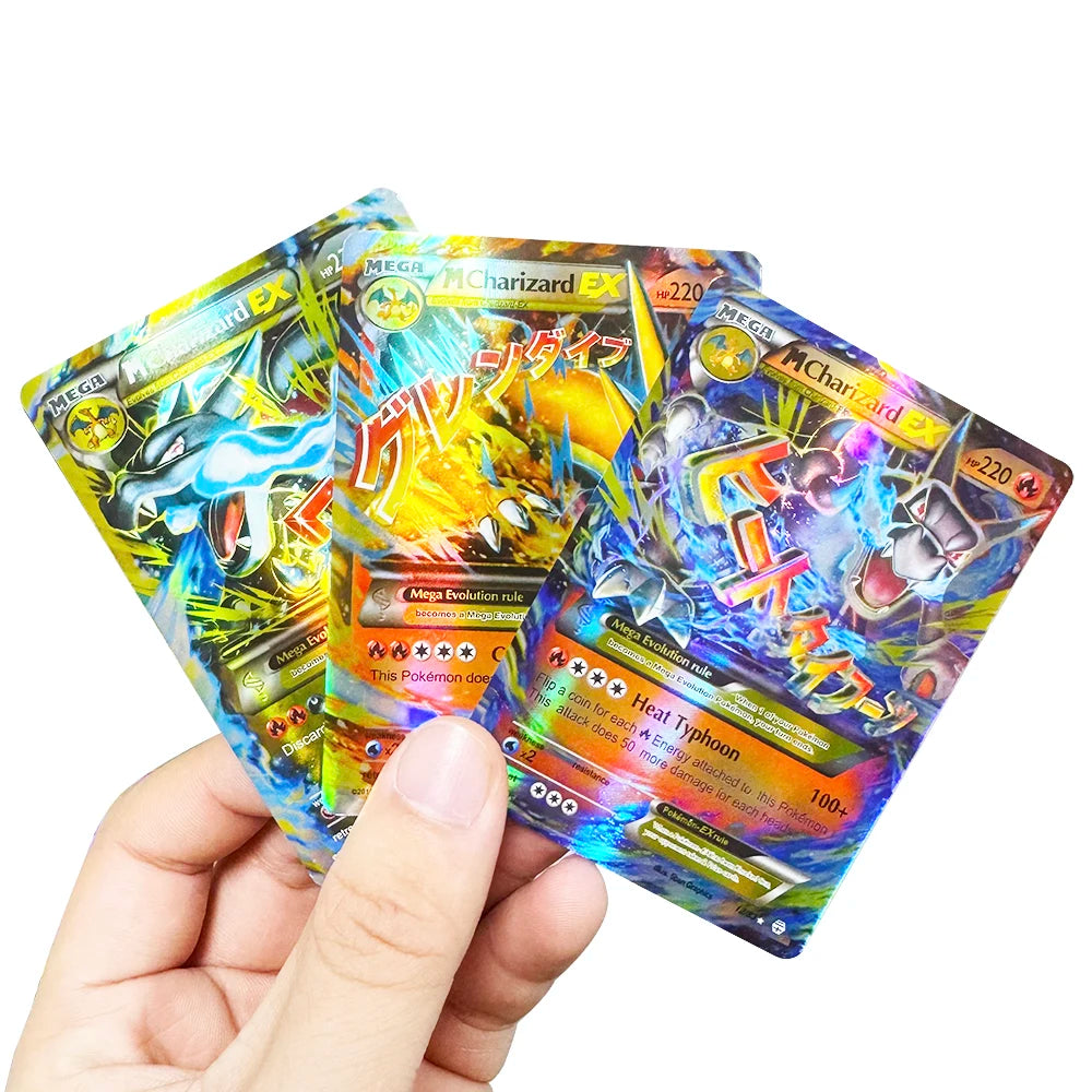 60-100Pcs New English French Spanish Pokemon Cards GX MEGA EX TAG TEAM Vstar Game Battle Card Hot Sale Collection Card Kids Gift
