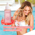 GROEI 60ml Sunless Tanning Drops to Drink - Natural Watermelon Flavor, No Sunlight Needed, Easy-to-Use Skin Glow Solution