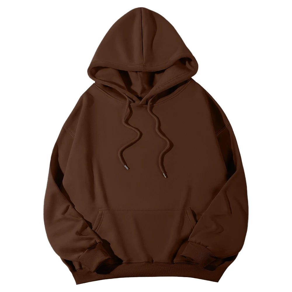 Women's Hoodies Pullover Spring Autumn Casual Hoodie 2026 Sweatshirts Solid Color Hoodies Oversize Black Sweatshirt Women Top