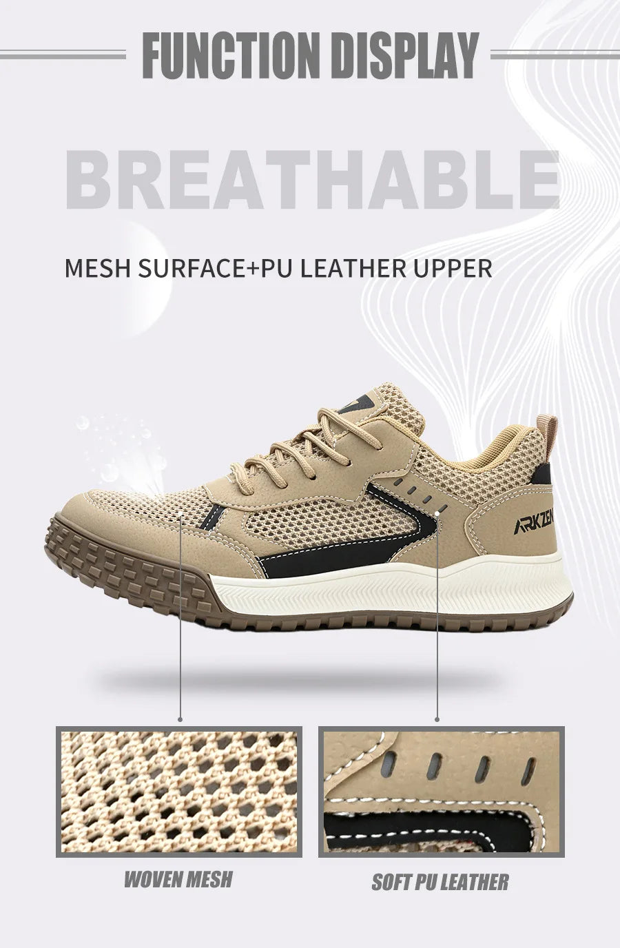 Safety Shoes Man S3 with Steel Toe Boots, EU Standard Kevlar Work Shoes Man Lightweight, CN39-46 Protective Working Shoes Woman