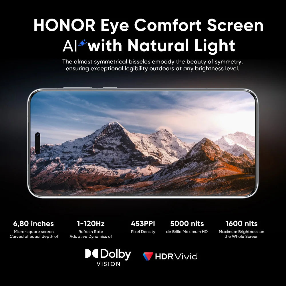 HONOR Magic7 Pro 5G Smartphone Snapdragon 8 Elite 6.8''120Hz LTPO Display 5270Mah 100W Charge Magic UI 9.0 Based on Android 15
