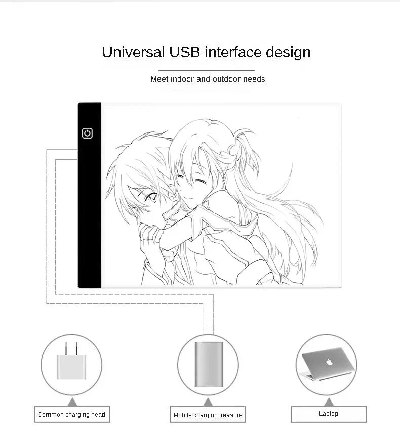 LED Light Pad copy table Transparent Writing Drawing Board Ideal for Artist  And Students Anime Art Replication Tracing Tool