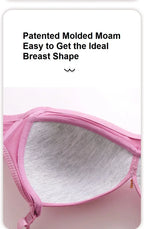 Gathered Side Collection Lifting Underwear Breasts Brassiere Large Size Bra Full Cup Underwear Brassiere No Steel Ring  Bra