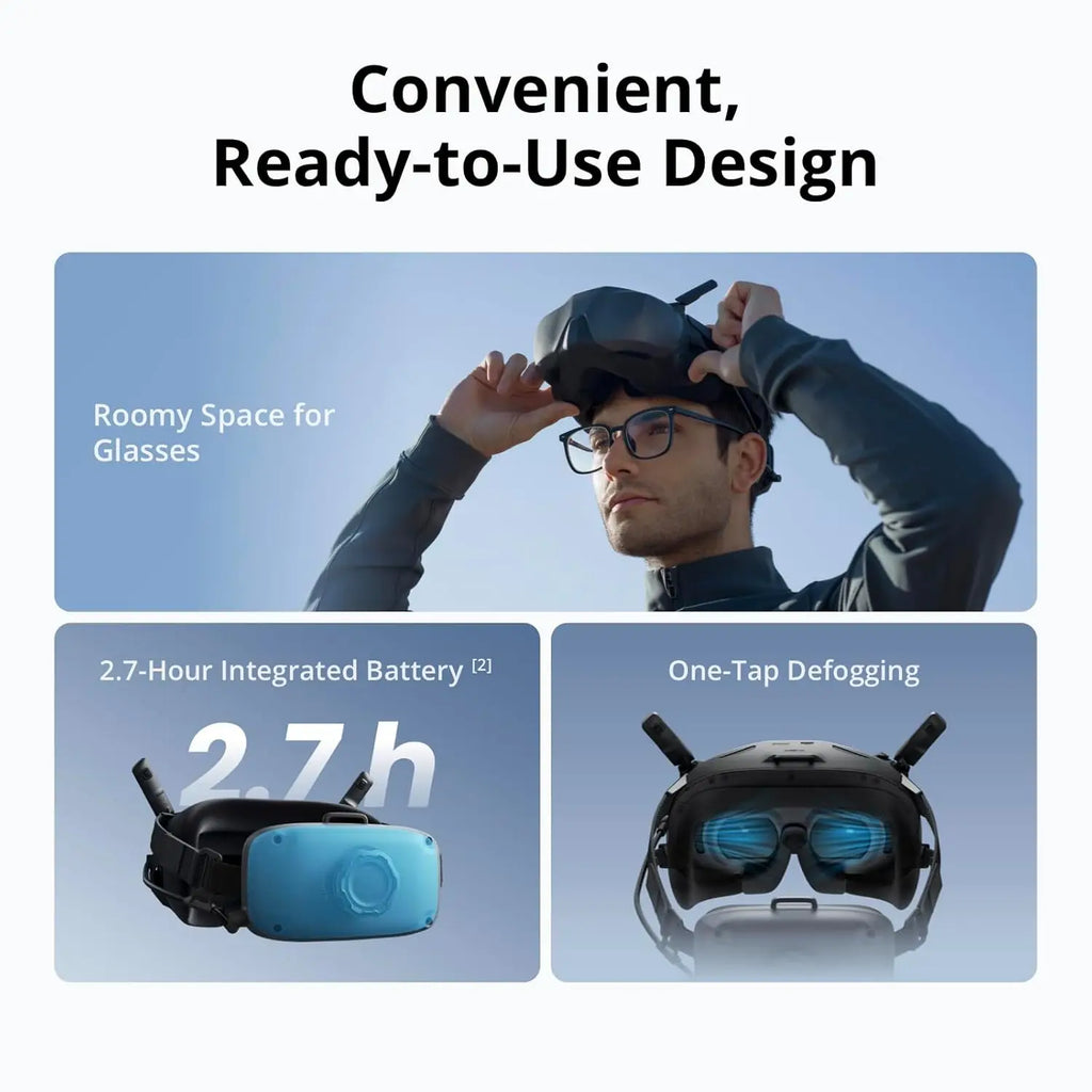 DJI Goggles N3 FPV Goggles 1080p Ultra Wide Screen Immersive Flight Experience FPV Wireless Streaming Goggles N3