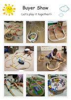 Wooden Train Track Toys Railway Rails Accessories Fit Thomas Train Road Connector Wood Railway Bridge Children Birthday Gifts