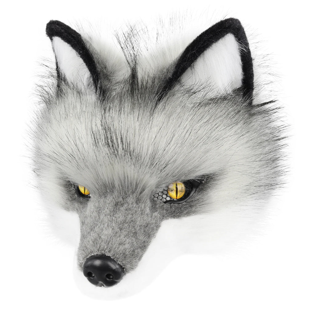 Wolf Mask Half Face Animal Dog Fox Werewolf Masks for Halloween Party Cosplay Costume Props