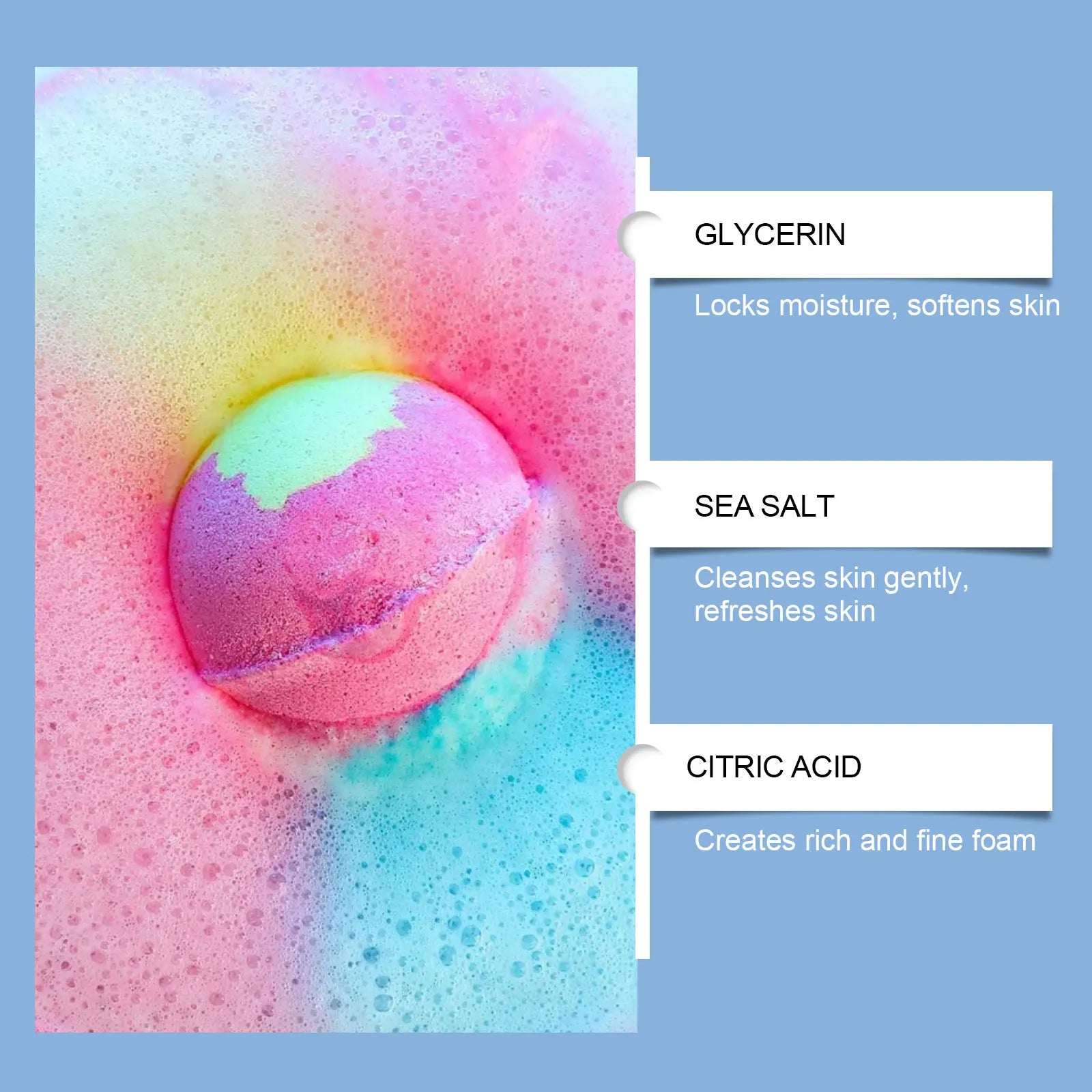 12pcs Kids Bath Bombs Set with Surprise Toys Inside Natural Organic Bubble Bath Fizzies Balls Gift for Children Holiday Gift Set Secondary image