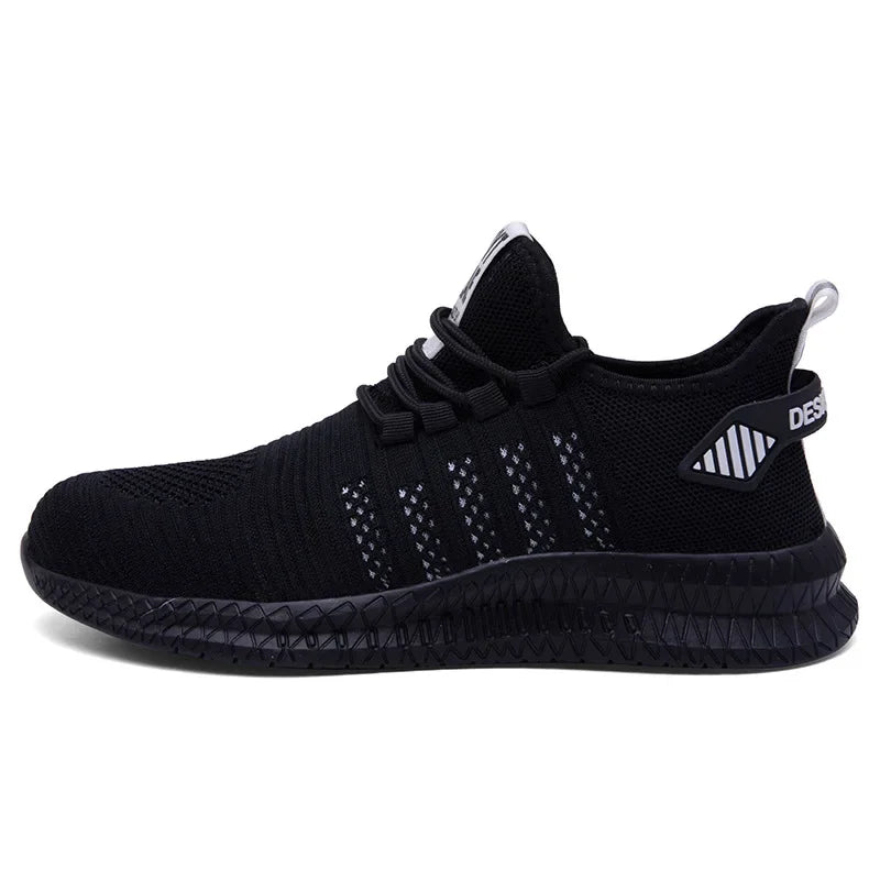 Work Safety Shoes Summer Breathable Men Air Cushion Work Protective Sneakers Anti-Puncture Work Shoes Male Steel Toe Shoes