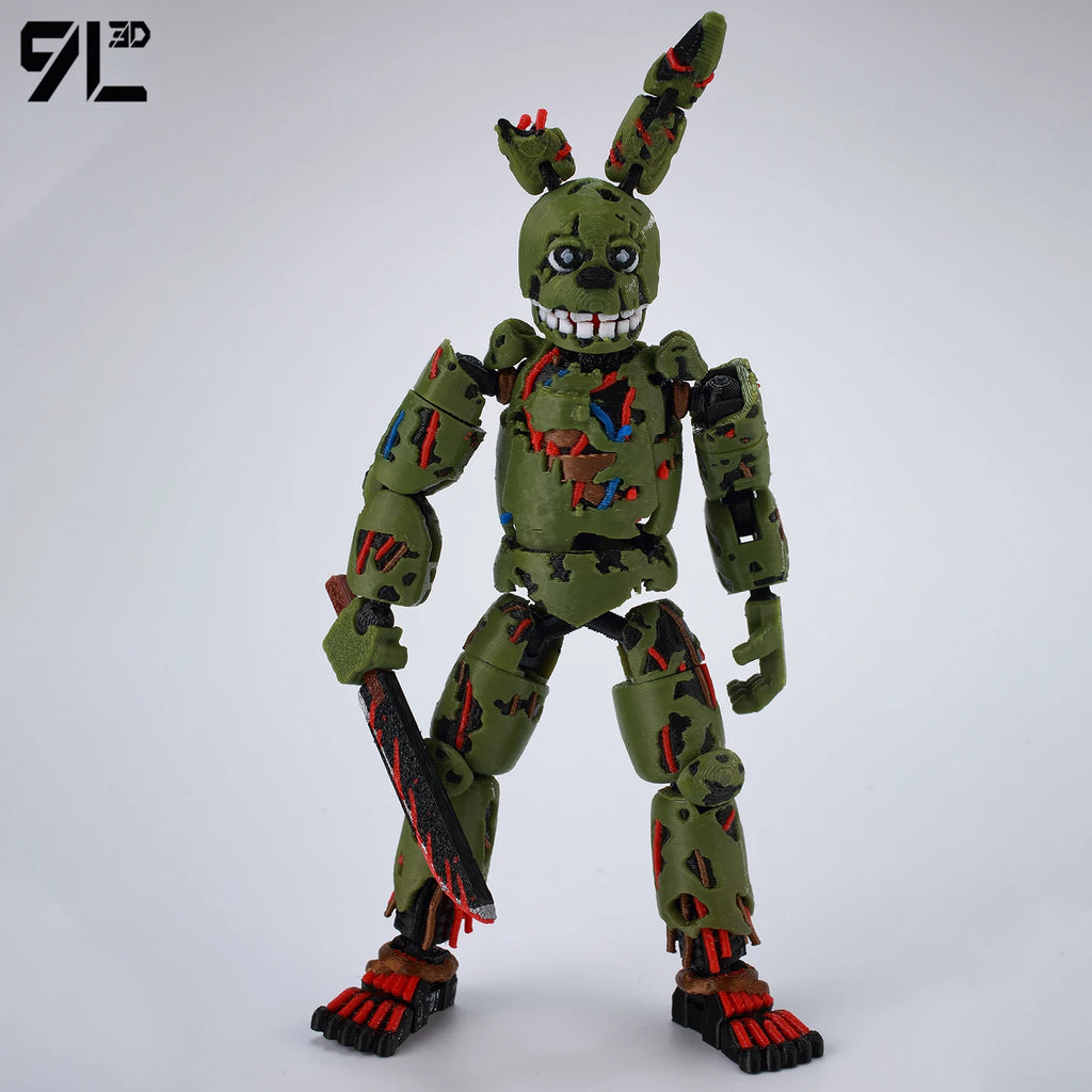 9L3D Printed FNAF Freddy Fazbear's Pizza Springtrap Toys Action Figures Anime Model Lucky13 Dummy13 Titan13 Ornaments Gifts