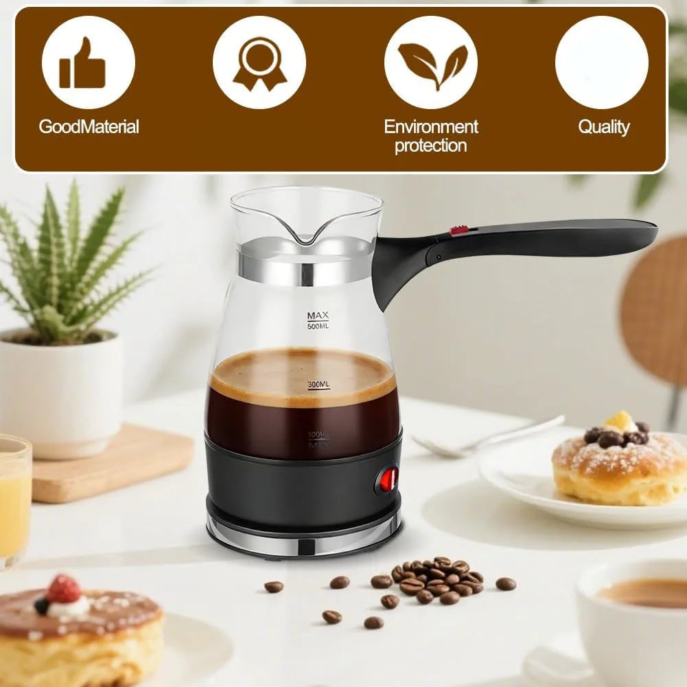 CKFAM-Electric Turkish Coffee Machine 500 Ml Espresso Maker With Handle Turkish Coffee Pot And Teapot EU Plug Main image