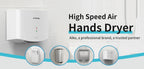AIKE Bathroom Hands Dryer Wall Mounted Automatic High Speed Hands Dryer Commercial Smart Sensor Hands Drying Machine AK2630S