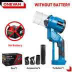 ONEVAN 2IN1 Brushless Electric Turbo Blower 38000RPM Cordless Handheld Dust Leaf Blowing Power Tool For Makita 18V Battery Pin
