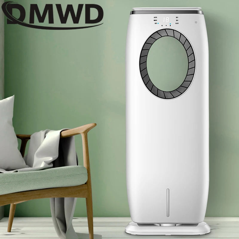 Water-Cooled Air Conditioning Fan Chiller Leafless Electric Refrigeration Cooling Remote Timer Humidifier Conditioner Cooler  EU